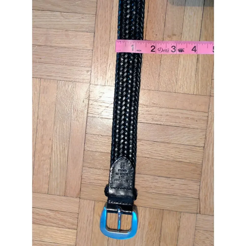 Polo Ralph Lauren Braided Leather Black Mens Heritage Belt
